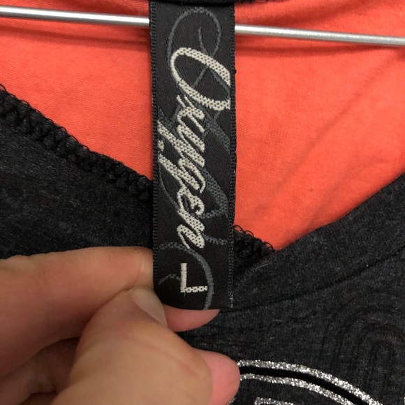 Oxygen Color Block tee w/ right lower side ruched - Picture 2 of 5